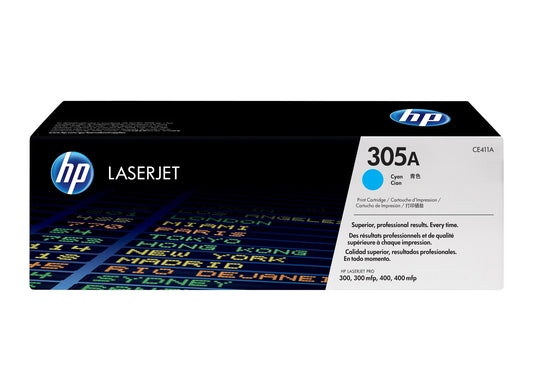 HP 305A Original LaserJet Toner Cartridge, CE410A