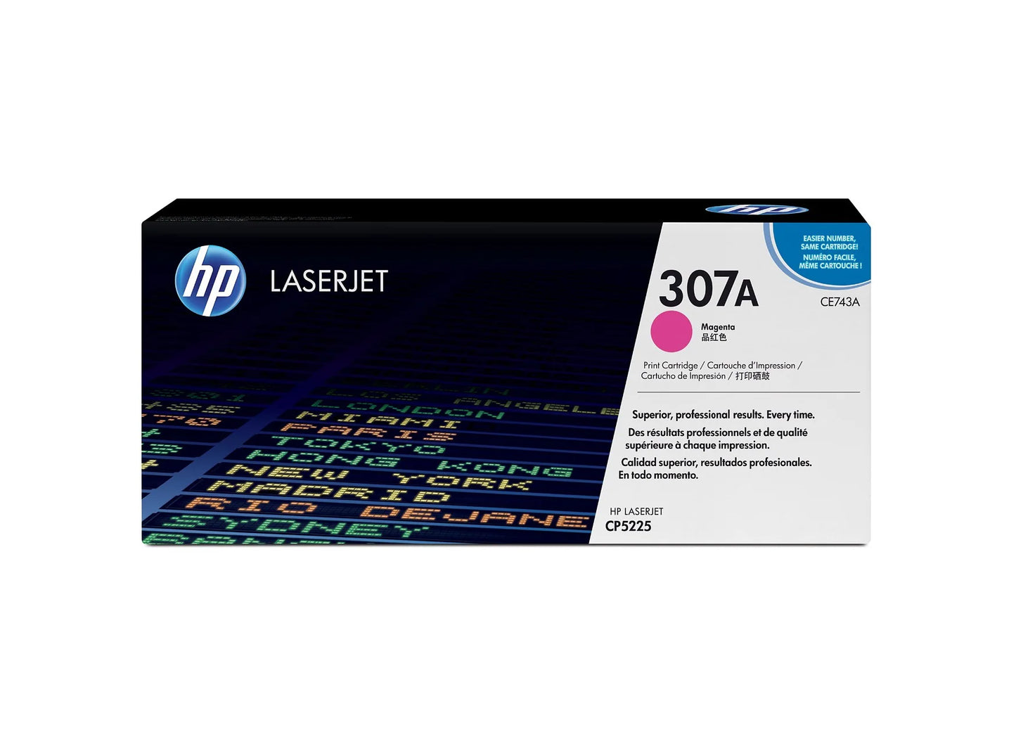 HP 307A Original LaserJet Toner Cartridge, CE740A