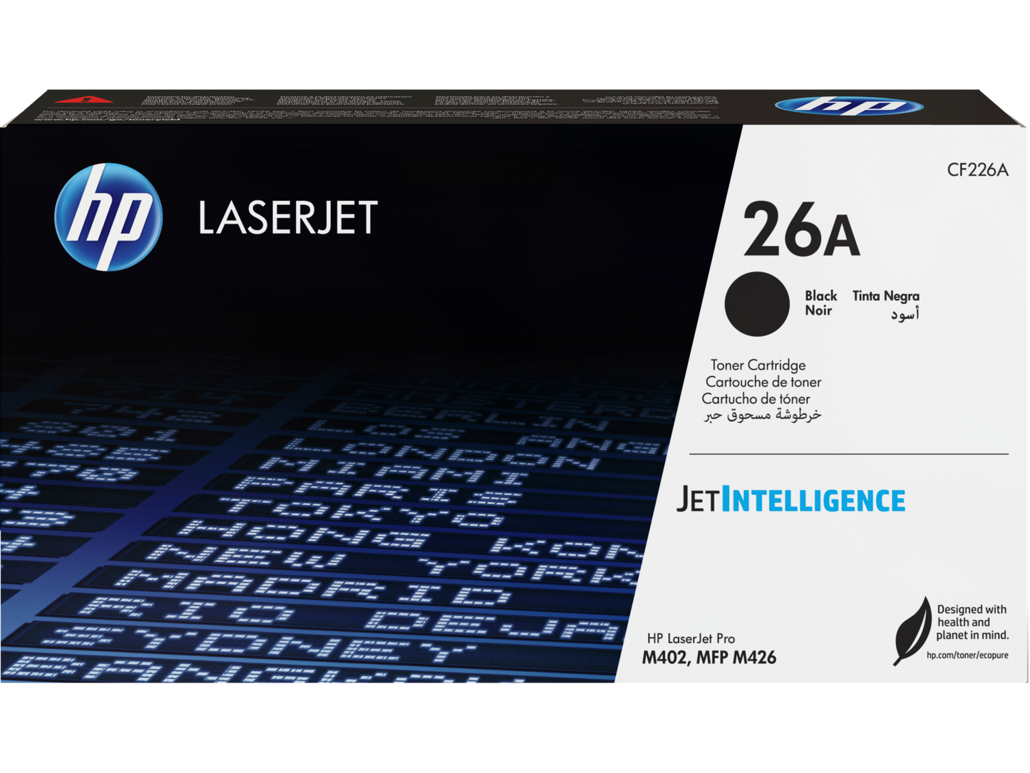 HP 26A Black Original LaserJet Toner Cartridge, CF226A