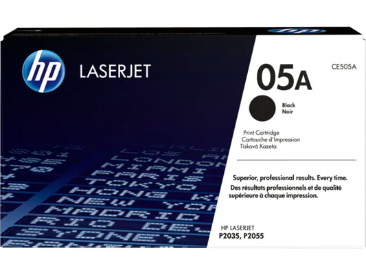 HP 05A Black Original LaserJet Toner Cartridge, CE505A