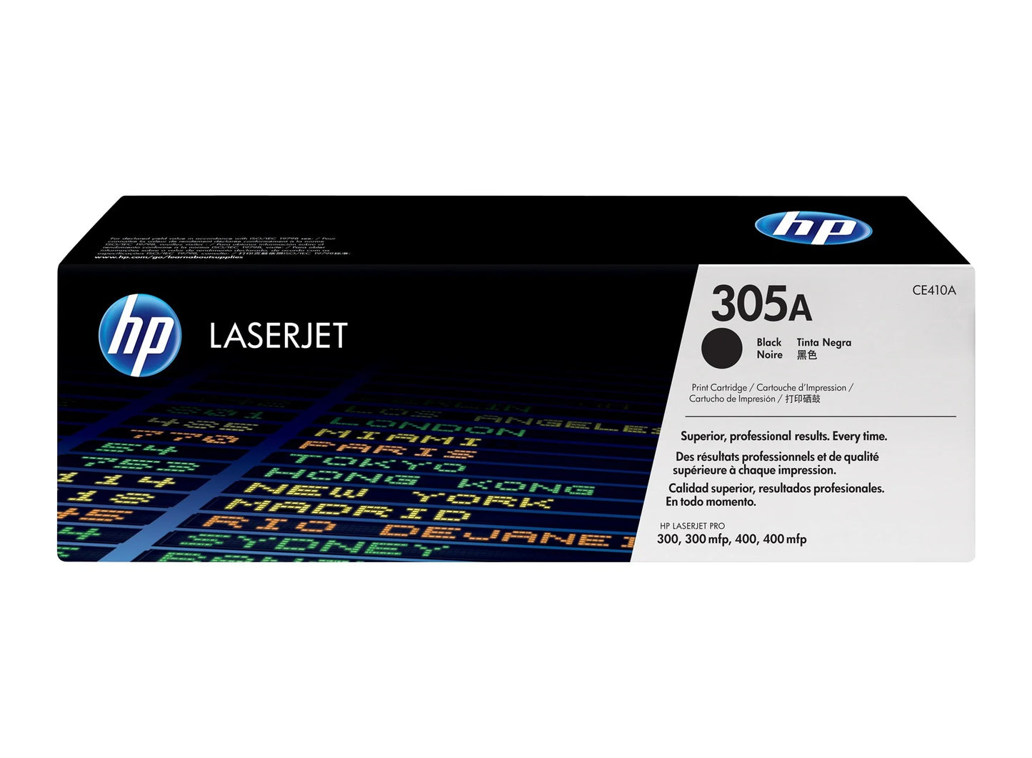 HP 305A Original LaserJet Toner Cartridge, CE410A
