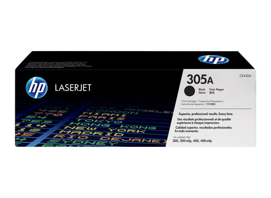HP 305A Original LaserJet Toner Cartridge, CE410A