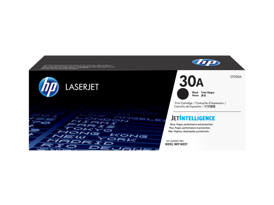 HP 30A Black Original LaserJet Toner Cartridge, CF230A