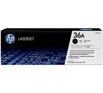 HP 36A Black Original LaserJet Toner Cartridge, CB436A