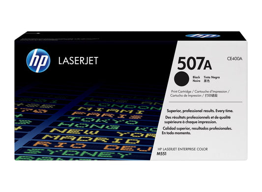 HP 507A Original LaserJet Toner Cartridge, CF400A