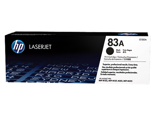 HP 83A Black Original LaserJet Toner Cartridge, CF283A