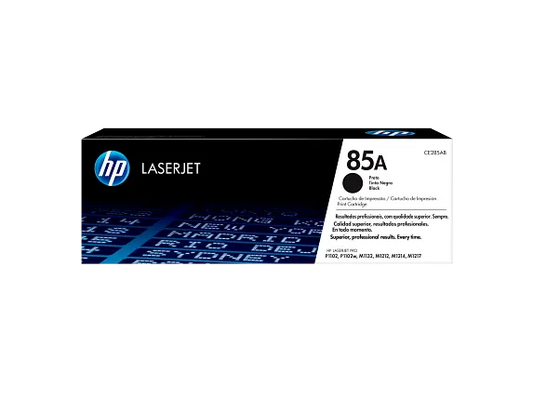 HP 85A Black Original LaserJet Toner Cartridge, CE285A